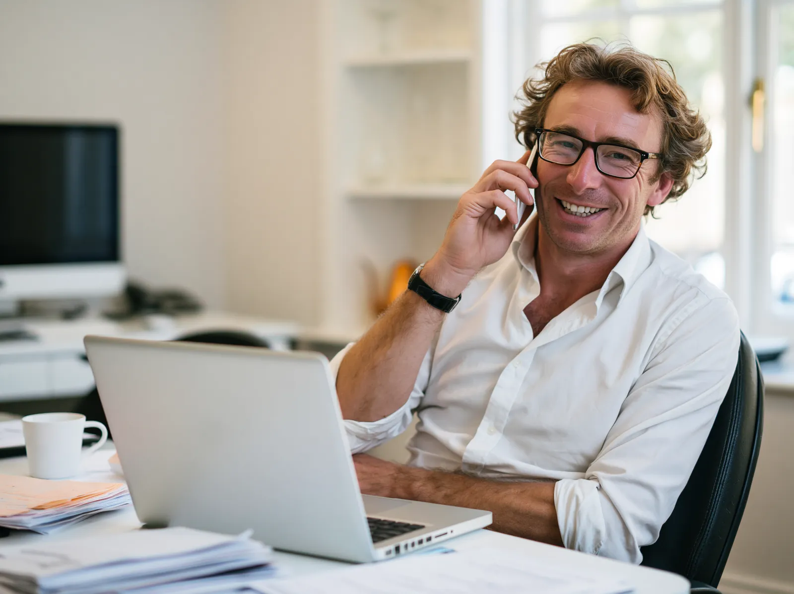 A home buying specialist preparing a free written cash offer for your house